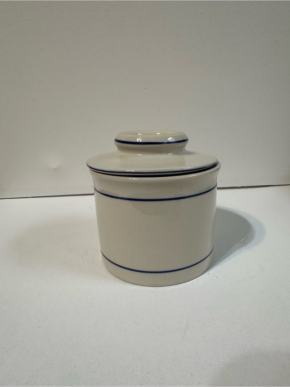 Vintage Blue and White Butter Bell Keeper